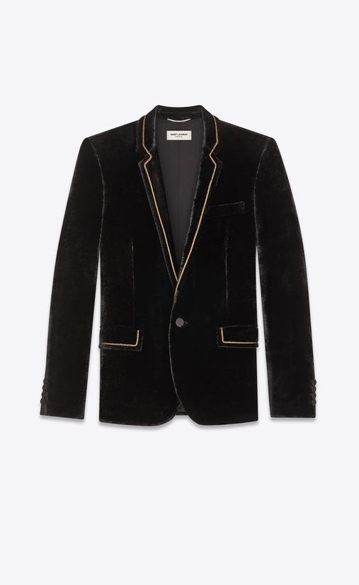 gold galon velvet jacket